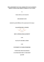 The assessment of collaborative management: implications for whole school evaluation.