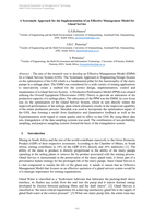 A systematic approach for the implementation of an effective management model for gland service