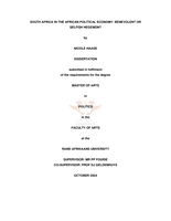 South Africa in the African political economy: benevolent or selfish hegemon