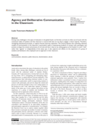 Agency and deliberative communication in the classroom