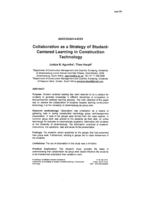 Collaboration as a strategy of student-centered learning in construction  technology