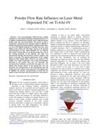 Powder flow rate influence on laser metal deposited tic on ti-6al-4v