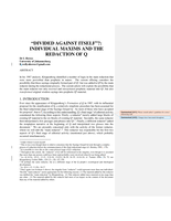 "Divided against itself”? : individual maxims and the redaction of Q