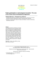 Public participation in technological innovation : the case of the Tshulu stove development programme