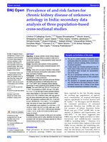 Prevalence of and risk factors for chronic kidney disease of unknown aetiology in India: secondary data analysis of three  population-based cross-sectional studies