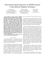 Narrowband Signal Detection in OFDM Systems Using Spectral Shaping Techniques