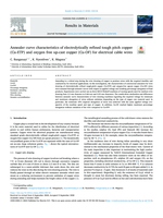Annealer curve characteristics of electrolytically refined tough pitch copper (Cu-ETP) and oxygen free up-cast copper (Cu-OF) for electrical cable wires