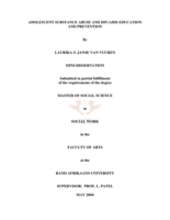Adolescent substance abuse and HIV/AIDS education and prevention