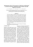 Microstructural evolution of laser metal deposited 17-4 PH SS-tungsten composite with varying volume percent tungsten