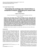 Forecasting the exchange rate in South Africa : a comparative analysis challenging the random walk model