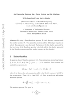 An eigenvalue problem for a fermi system and lie algebras