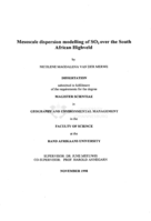 Mesoscale dispersion modelling of SO₂ over the South African Highveld