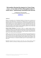 Metropolitan housing development in urban fringe areas - a case study of three metropolitan cities of South Africa: Johannesburg, Ekurhuleni and Tshwane