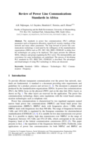Review of power line communications standards in Africa