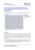 How is workers’ education responding to the rising  precariousness of work? Some international and South  African examples
