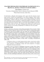 Teacher preparation for primary mathematics in a bilingual, rural context in South Africa