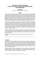 Cultural action for change :  a case for cross-cultural, multidisciplinary collaborations