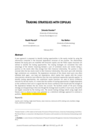 Trading strategies with copulas