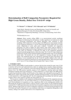 Determination of roll compaction parameters required for high green density, defect free Ti-6Al-4V strips