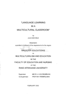 Language learning in a multicultural classroom