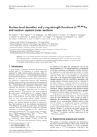 Nuclear level densities and γ -ray strength functions of 180,181Ta and neutron capture cross sections