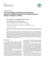 Corrosion inhibition of mild steel by Poly(butylene succinate)-L-histidine extended with 1,6-diisocynatohexane polymer composite in 1 M HCl