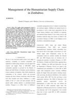 Management of the humanitarian supply chain in Zimbabwe