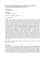 South African female entrepreneurs’ motivational factors : differences between young and established businesses owners