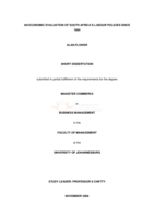 An economic evaluation of South Africa's labour policies since 1994