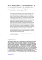 Measures to improve the performance of construction projects in South Africa