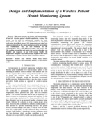 Design and implementation of a wireless patient health monitoring system