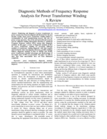 Diagnostic methods of frequency response analysis for power transformer winding a review