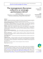 The management discourse: collective or strategic performance drive?