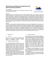Determining soil plasticity characteristics from physico-chemical properties