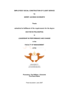 Employees' social construction of client service