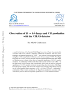 Observation of H → b  b¯  decays and V H  production  with the ATLAS detector