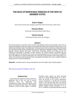 The role of renewable energies in the new EU member states