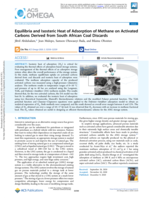 Equilibria and isosteric heat of adsorption of methane on activated carbons derived from South African coal discards