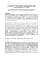 Radical innovation and taboo : how to encourage the acceptance of a new menstrual product in South Africa through behavioural design