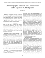 Chromatographic detectors and column holdup for organics–PDMS systems