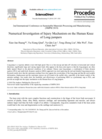 Numerical investigation of injury mechanism on the human knee of long-jumpers