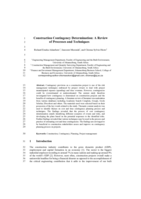 Construction contingency determination : a review of processes and techniques