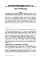 Zimbabwean female principals’ promotion of children’s rights in disadvantaged school contexts