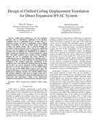 Design of chilled ceiling displacement ventilation for direct expansion HVAC system