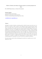 a review of theories and evidence of inclusive growth : an economic perspective for Africa