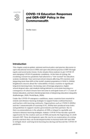 COVID-19 education responses and OER–OEP policy in the commonwealth