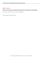 Silicon and aluminium leaching kinetics from acidic gold mine tailings