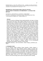 Biomimetic strategies for climate change adaptation in the built environment - a literature review
