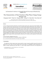 The characteristics of heat transfer in plate phase change energy storage unit