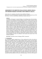 Assessment of growth challenges among small and medium-sized construction firms in Ghana